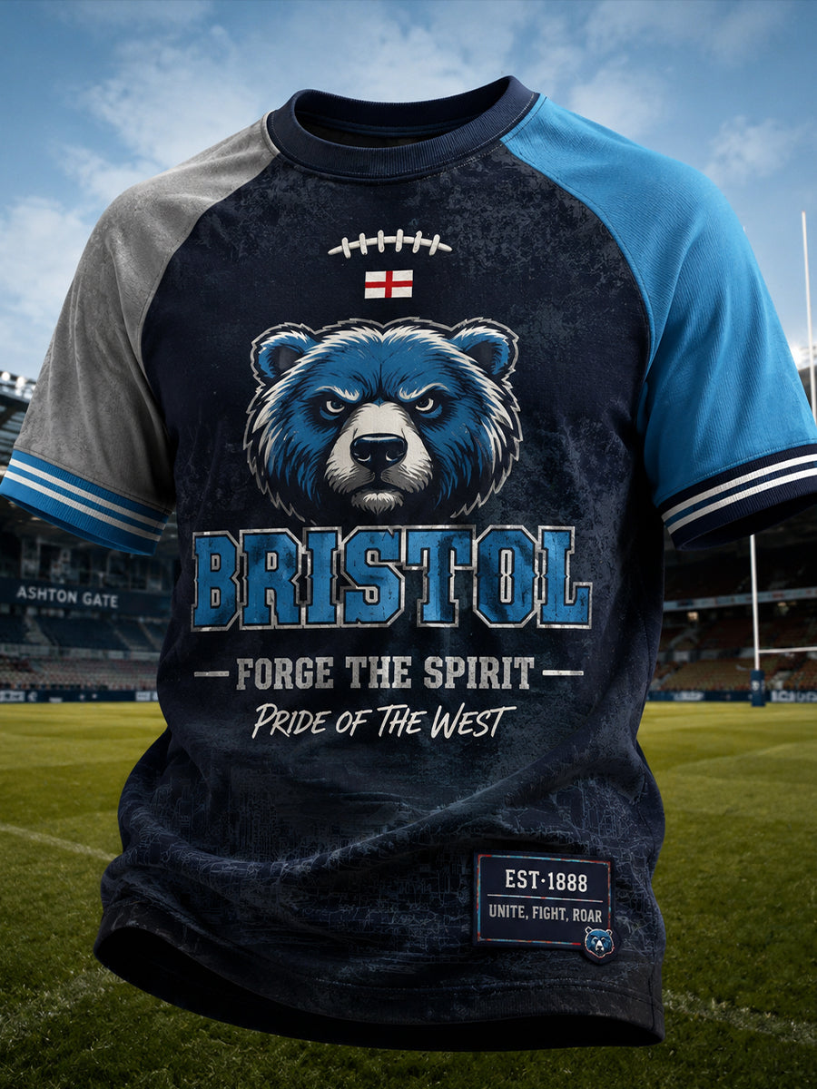 Men's Bristol Bears Crew Neck Short-Sleeve T-Shirt
