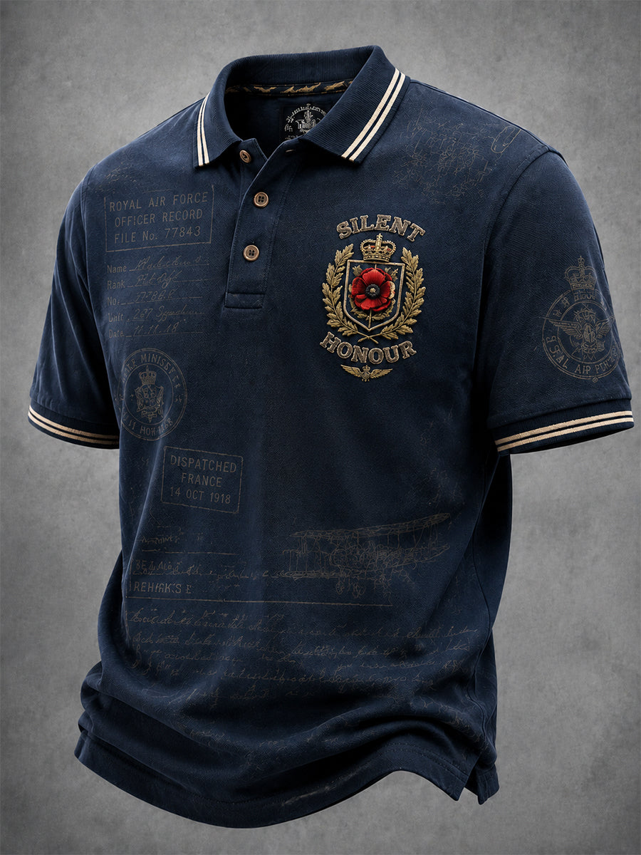Men's Remembrance Day Lest We Forget Polo Shirt