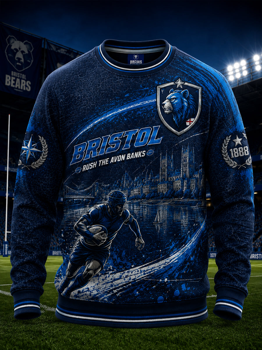 Men's UK Bristol Bears Waffle Long-Sleeve Sweatshirt