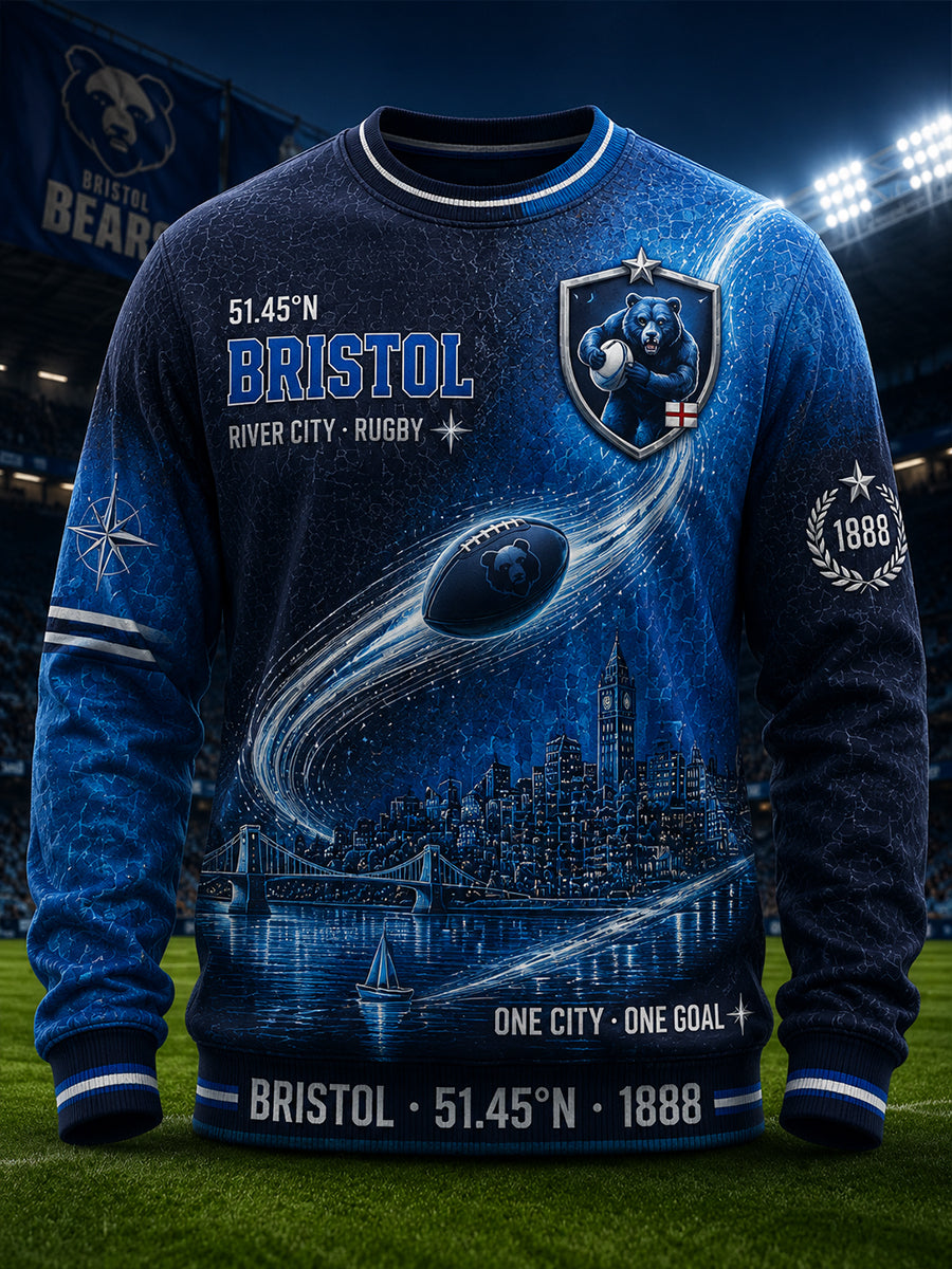 Men's UK Bristol Bears Waffle Long-Sleeve Sweatshirt