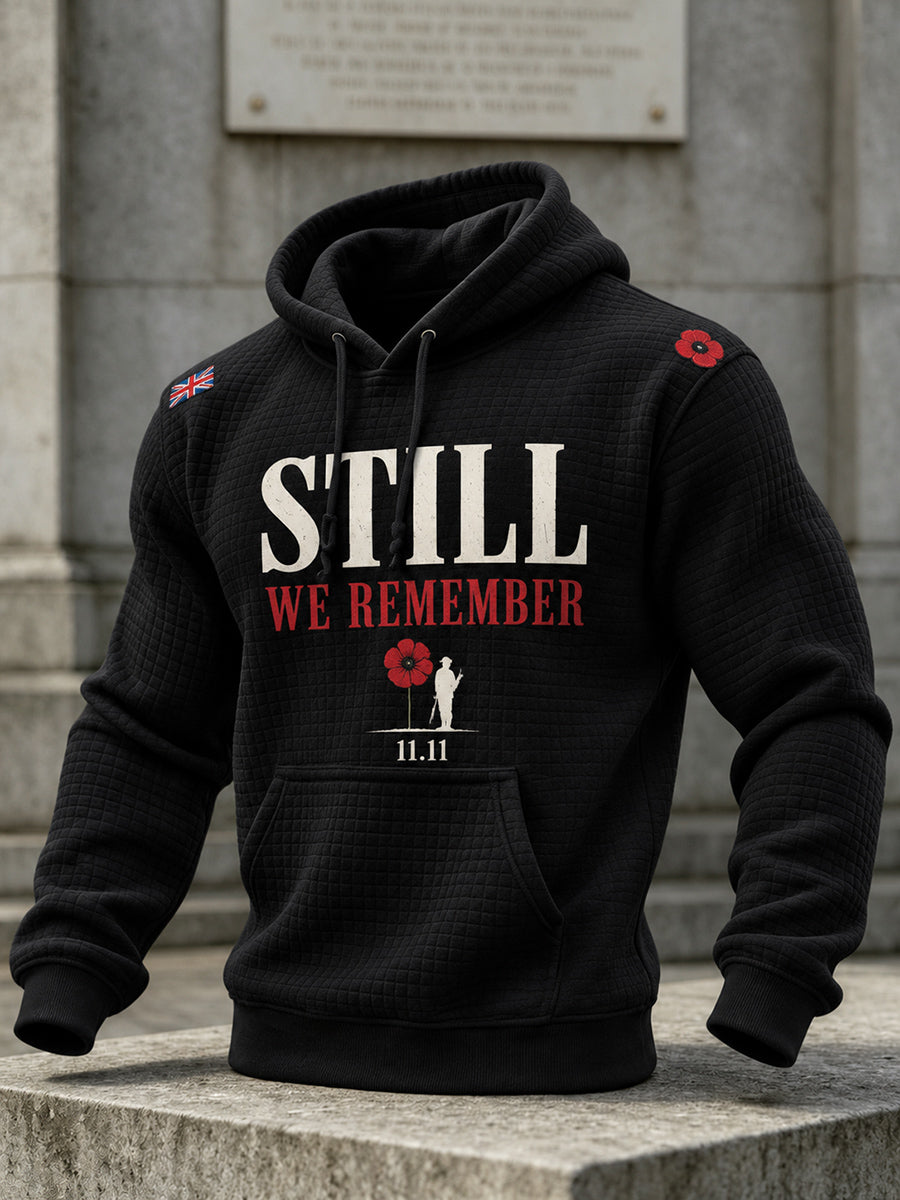 Men's British Remembrance Day Patterned Hoodie