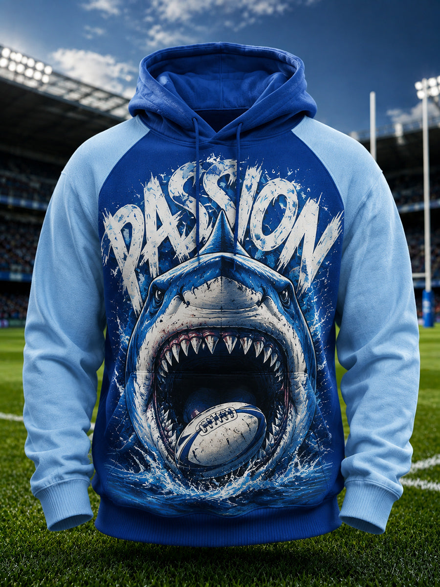 Men's England Rugby Manchester Theme Printed Hoodie