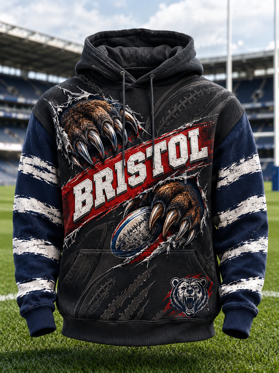 Men's England Rugby Bristol Printed Hoodie