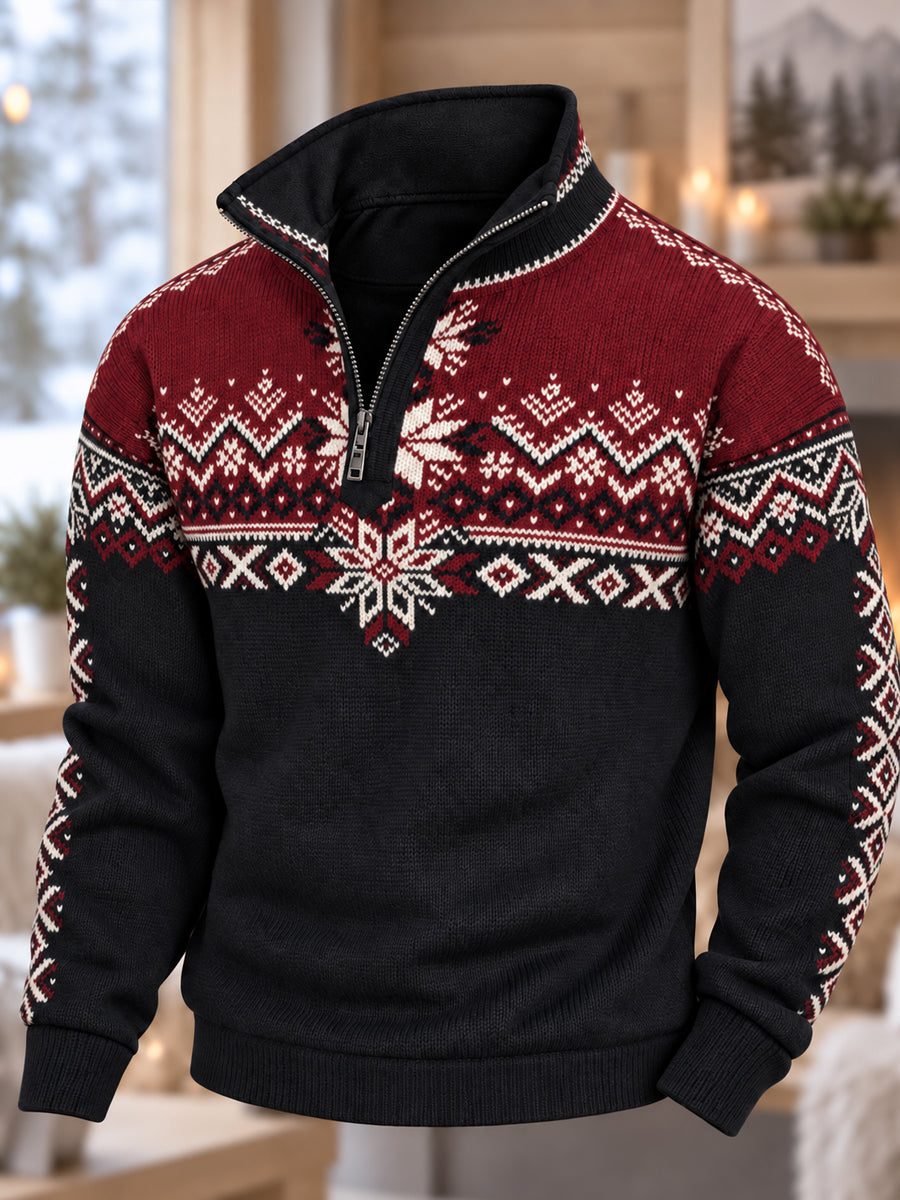 Men's Nordic Norway Art Printed HoodieZip-Up Hoodie