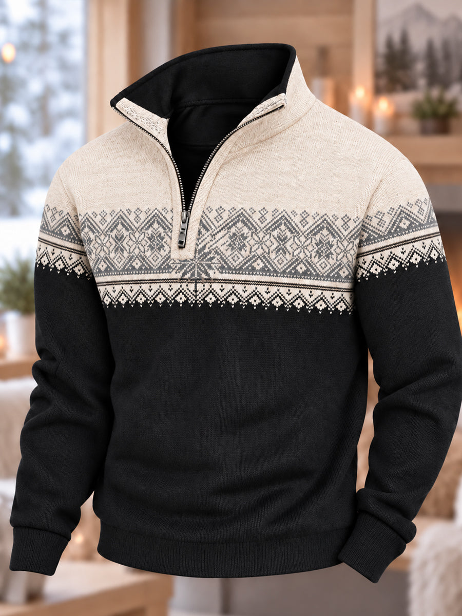 Men's Nordic Norway Art Printed HoodieZip-Up Hoodie