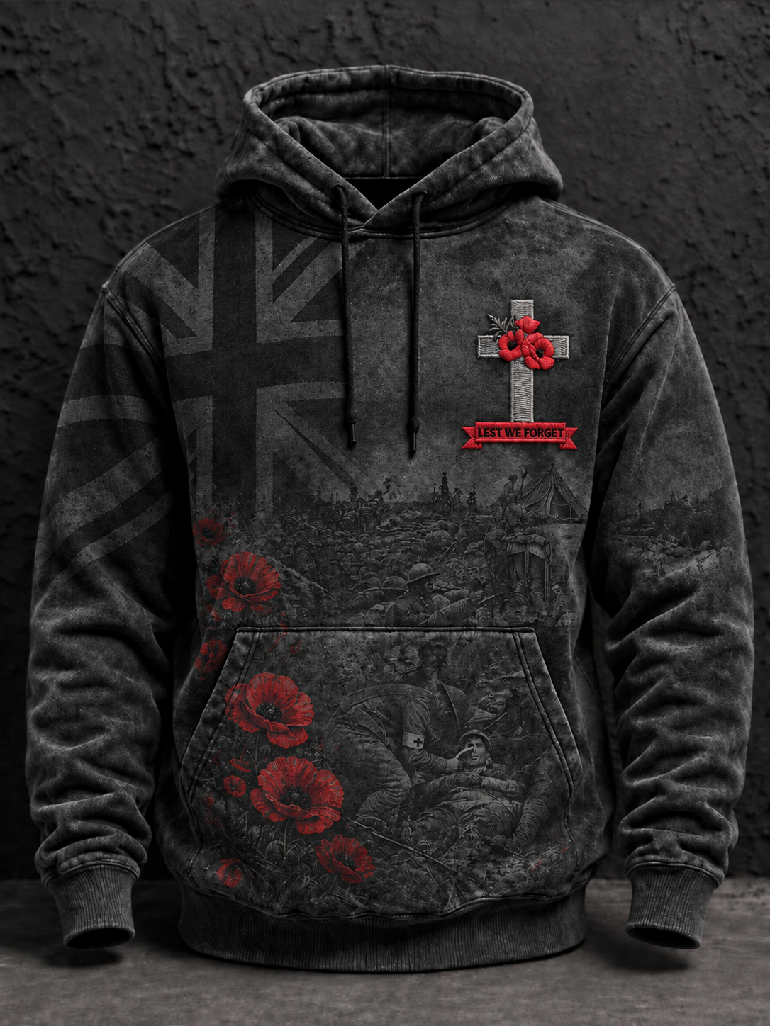 Men's Remembrance Day Lest We Forget Hoodie