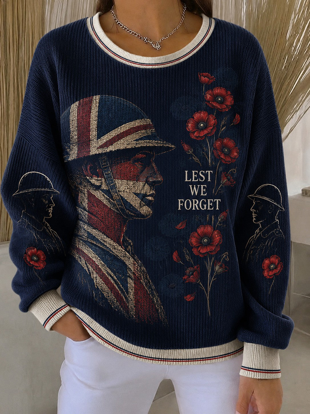 Women's Lest We Forget Printed Sweatshirt