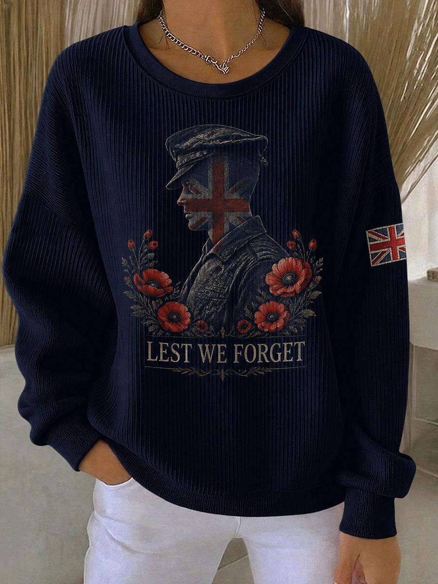 Women's Lest We Forget Printed Sweatshirt