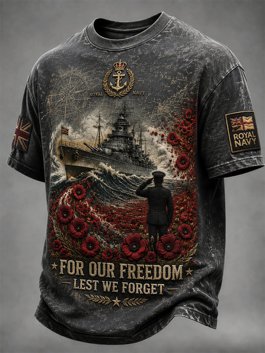 Men's Remembrance Day Printed T-shirt