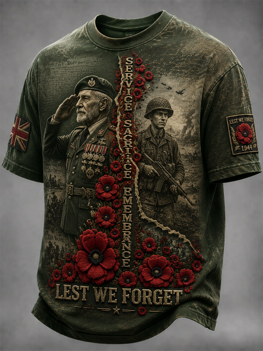 Men's Remembrance Day Printed T-shirt