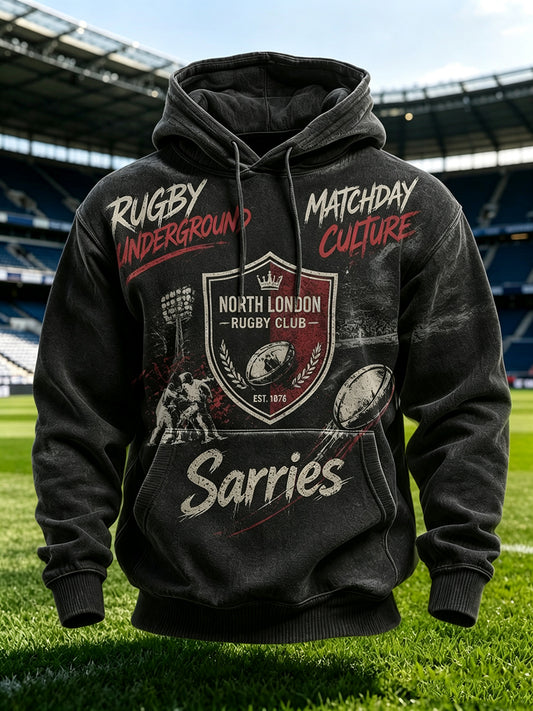 Men's England Rugby Saracen Print Hoodie