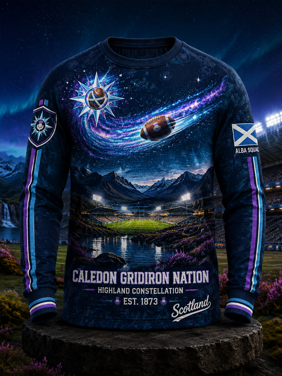 Men's UK Scotland Rugby Waffle Long-Sleeve Sweatshirt