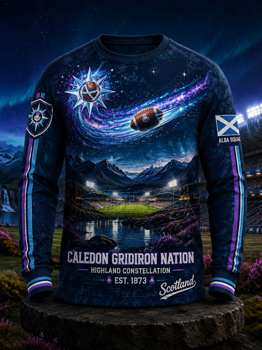 Men's UK Scotland Rugby Waffle Long-Sleeve Sweatshirt