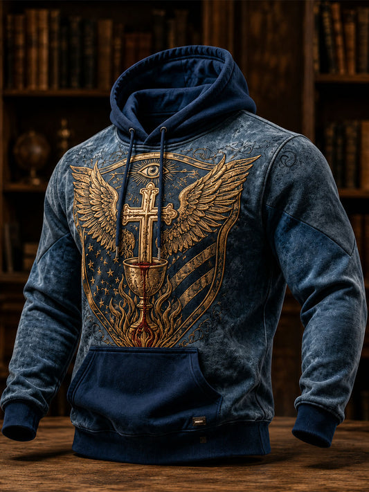 Men's Oversized Drop-Shoulder Hoodie With Pockets