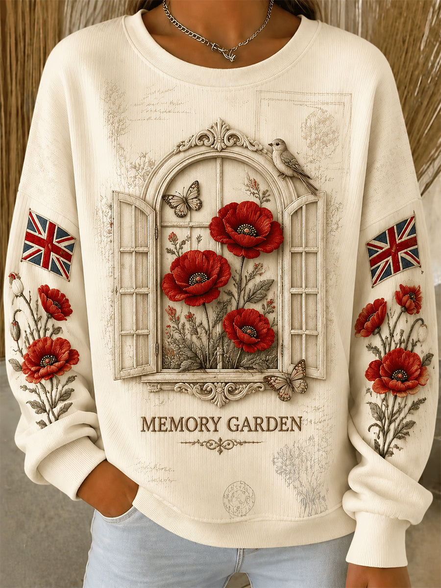 Women's Remembrance Day Lest We Forget Long-Sleeve Sweatshirt