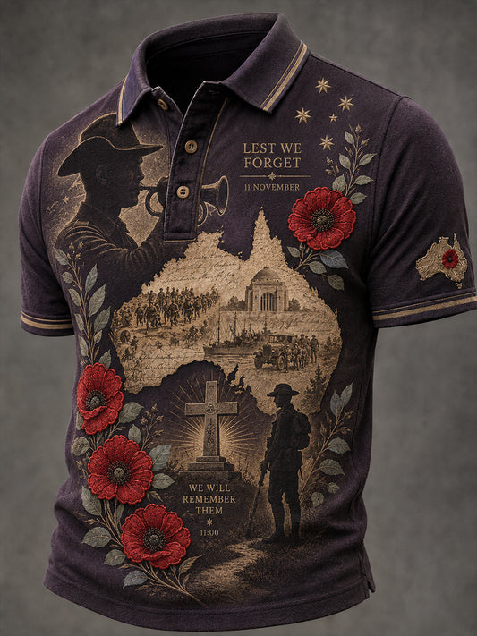 Men's Australia Remembrance Day Short Sleeve Shirt
