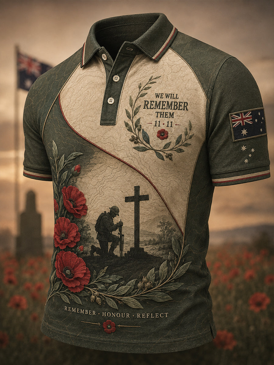 Men's Australia Remembrance Day Short Sleeve Shirt