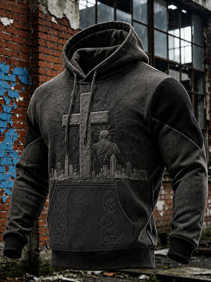 Men's Oversized Drop-Shoulder Hoodie With Pockets