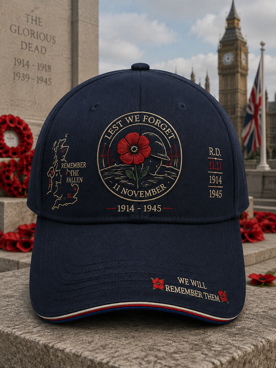 British Rememberance Day-Themed Printed Hat