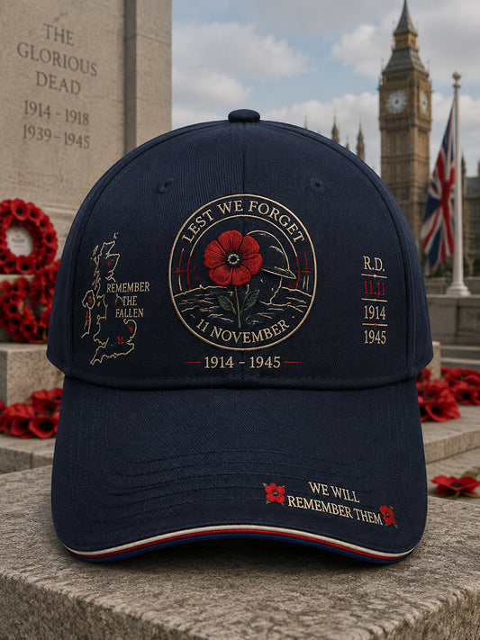 British Rememberance Day-Themed Printed Hat