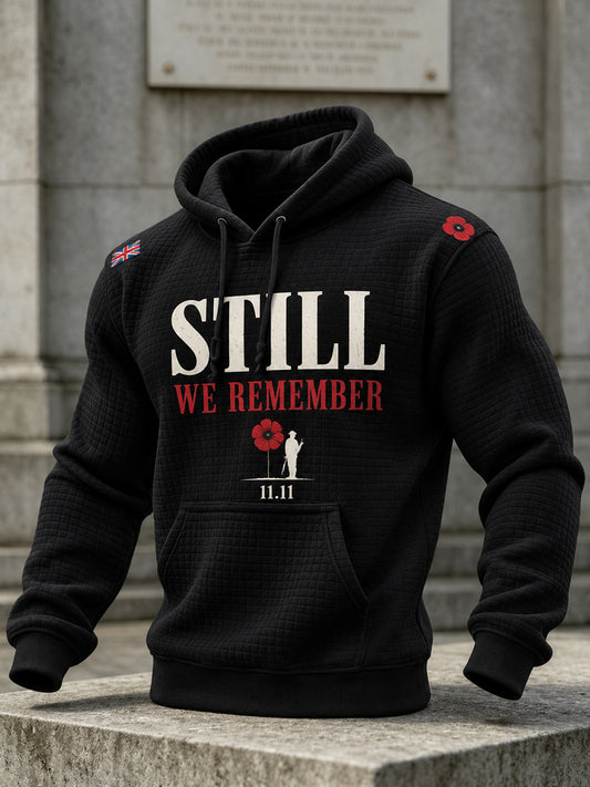 Men's British Remembrance Day Patterned Hoodie