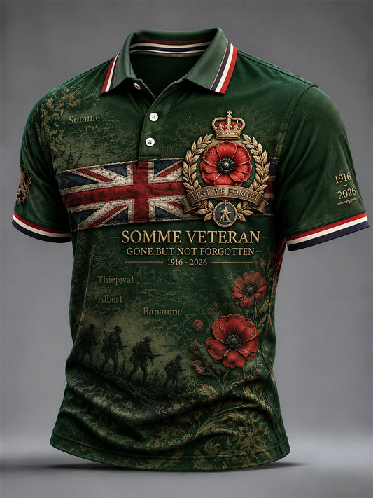 Men's Remembrance Day THE SOMME 110 YEARS Print Shirt