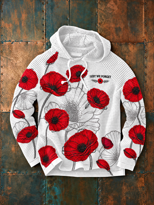 Men's Remembrance Day Lest We Forget French Terry Hoodie