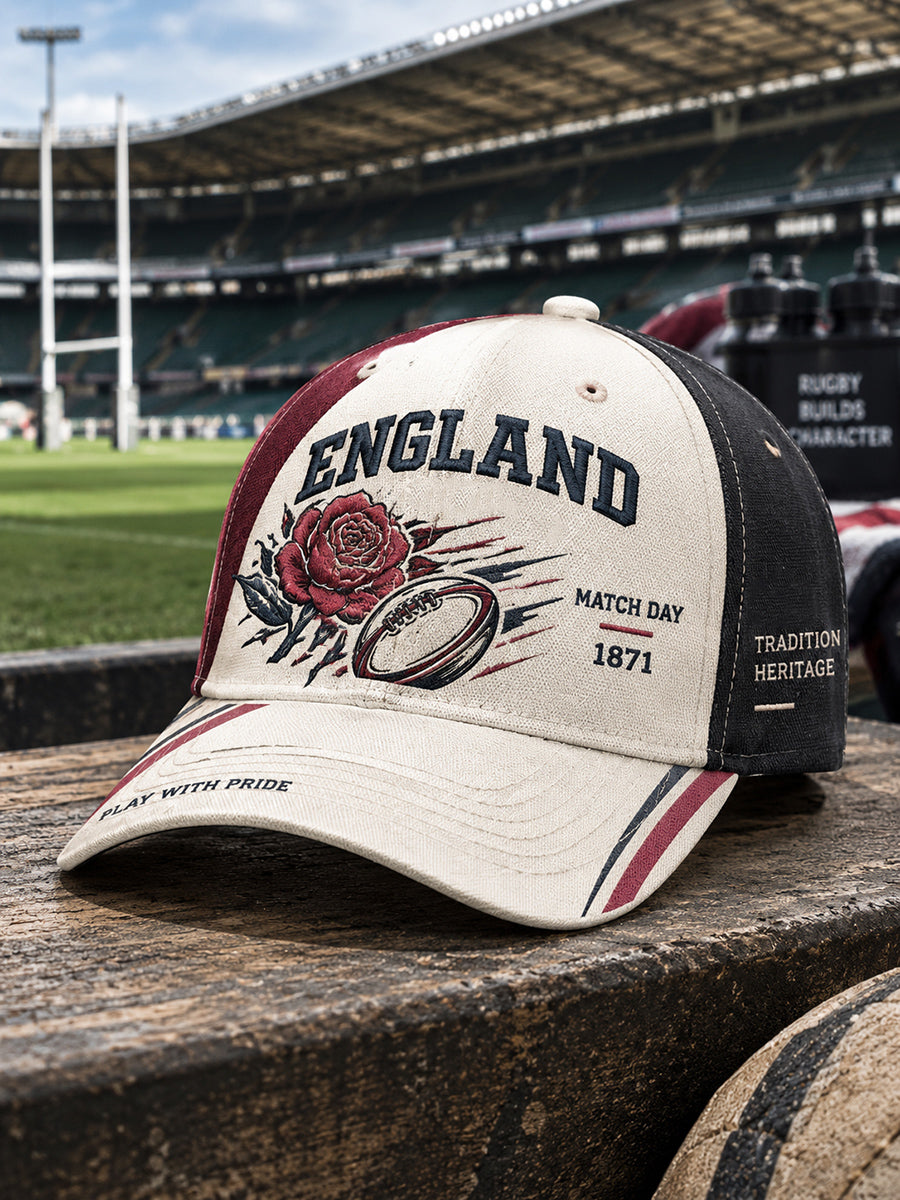 British England Rugby Printed Hat