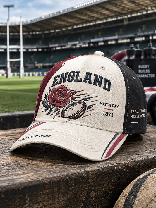 British England Rugby Printed Hat