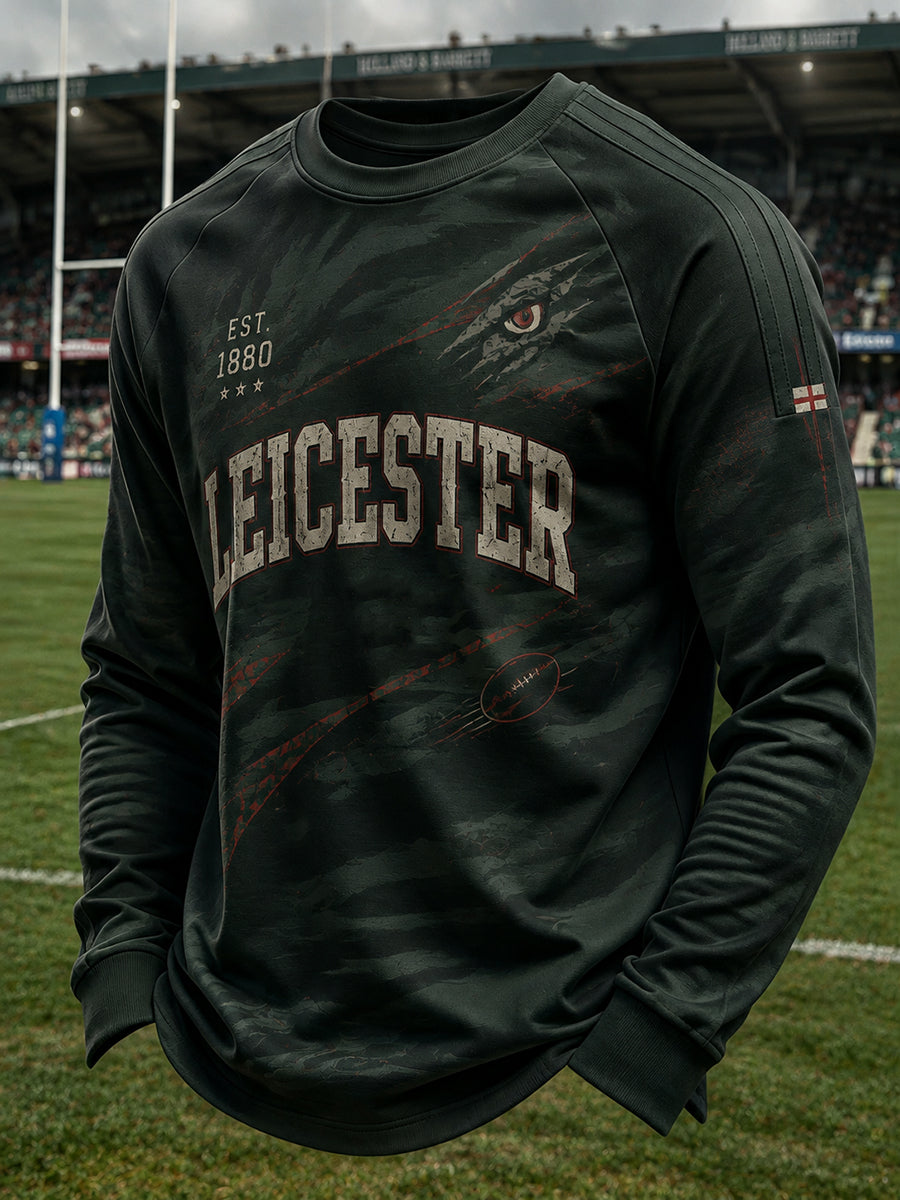 Men's England Rugby Leicester Tiger Theme Printed Shirt