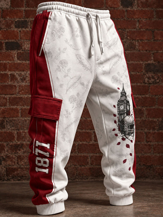 Men's England Rugby Print Casual Sportswear Pants