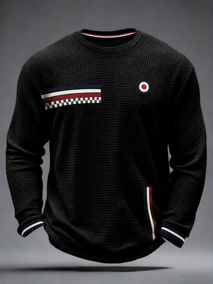 Men's Mods Culture UK Music Lover Printed Waffle Long Sleeve T-Shirt
