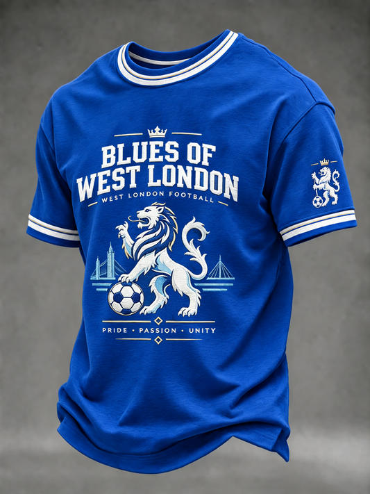 Men's West London Blues Football Lovers Printed short sleeves t-shirt