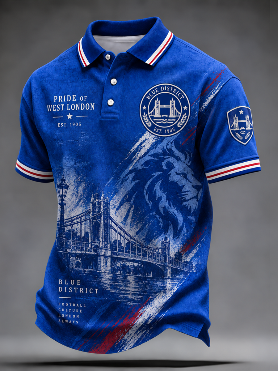 Men's West London Blues Football Lovers Printed polo shirt