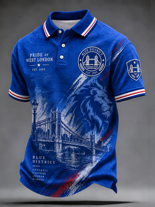Men's West London Blues Football Lovers Printed polo shirt