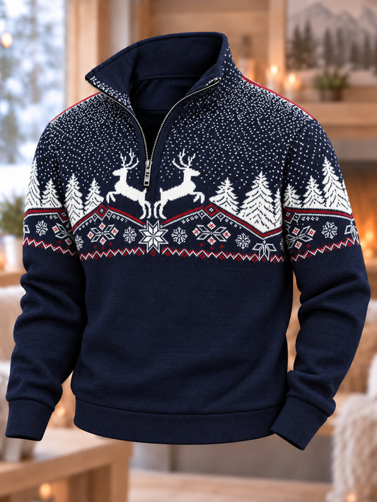 Men's Nordic Norway Art Printed HoodieZip-Up Hoodie