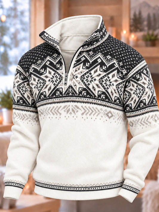 Men's Nordic Norway Art Printed HoodieZip-Up Hoodie
