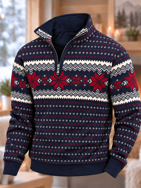 Men's Nordic Norway Art Printed HoodieZip-Up Hoodie