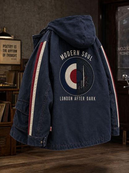 Men's UK Music Lover Mods Art Printed Coat