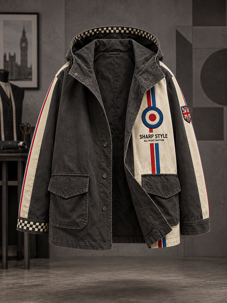 Men's UK Music Lover Mods Art Printed Coat